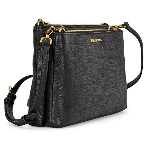 michael kors adele double zip crossbody|double zipper crossbody purse.